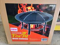    Outdoor 28 Inch Wood Burning Fire Pit