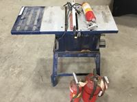  Mastercraft  10 Inch Table Saw and (4) Charged Fire Extinguishers