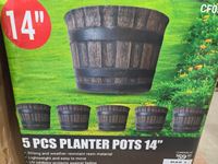    5 Piece 14 Inch Planter Pots