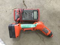    Black & Decker Cordless Drill and Snap on Multimeter
