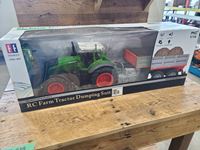    Remote Controlled Farm Tractor w/ Dumping Wagon
