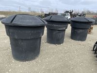    (3) Poly Garbage Cans