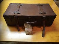 Antique Brown Leather Suitcase