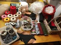 Assorted Fabric & Craft Supplies