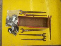    Set of Antique Wrenches & Dolly Wheels