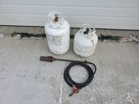    (2) 20 Lb Propane Bottles with Torch