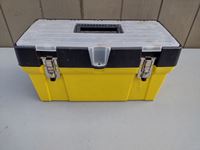    Yellow Tool Box with Top Storage