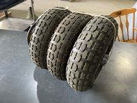    (3) 4.10/3.50-4 Tires with Rims