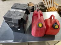    (2) Jerry Cans & Plastic Battery Box