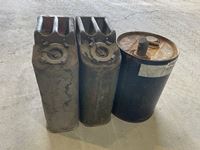    (2) Metal Jerry Cans & Metal Oil Pail