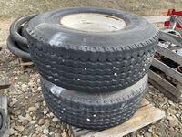    (2) 445/65R22.5 Tires with Rims