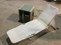    Lounge Chair and Garden Hose Reel