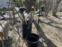    Assorted Lawn & Garden Tools in Barrel