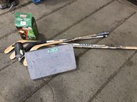    (4) Hockey Sticks, Lantern and Propane Stove