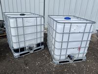    (2) Poly Tanks with Cages