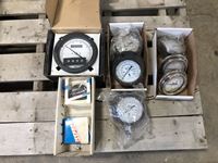    Qty of Assorted Pressure Gauges and Pyrometer w/Probe