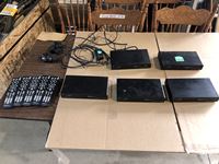    (5) Shaw Satellite Dishes, (5) Control Boxes, (5) Remotes