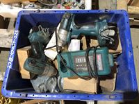    (2) Makita 14.4 V Nut Drivers with Charger, Qty of Hose Fittings & Gauges, Miscellaneous