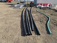5 Lengths of 4 Inch Pipe w/ 3 Inch Hose