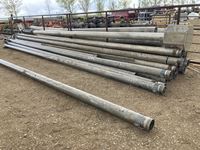 (17) 6 Inch Irrigation Pipes w/ Miscellaneous Fittings
