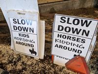    Assorted Slow Down Signs