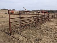    (2) 24 Ft Free Standing 6 Bar Panels with 12 Ft Gate