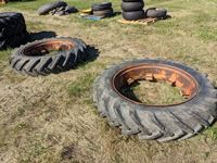    (2) Rear Tractor Tires with Rims