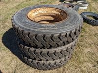    (3) 11R24.5 Truck Tires with Rims