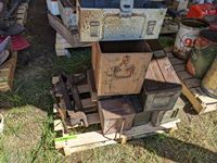    Qty of Ammo Boxes & Antique Vise