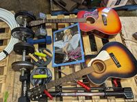    (2) Guitars, Marilyn Monroe Picture, Exercise Equipment