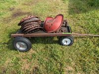   Small Wagon, Qty of Metal Tractor and Implement Seats
