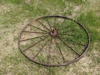    Antique 54 Inch Steel Wheel