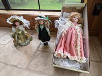   (3) Assorted Porcelain Dolls