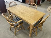    34 Inch X 60 Inch Table and (4) Chairs