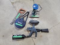    Paint Ball Gun, Light, Hand Saw and Canteen