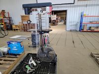    (4) Industrial Scaffolding Wheels, Honeywell Fan and Canwood Drill Press
