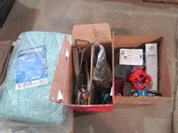    (2) Boxes Miscellaneous Tools & Tarp