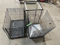    Dog Crate and Bird Cage w/Stand