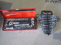    Master Mechanic 3/8 Inch Socket Set and Combination Wrench Set
