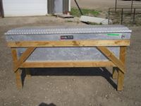    Aluminum Tool Box on Stand (Used as Cooler)