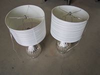    (2) White and Silver Lamps