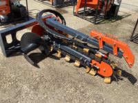  TMG Industrial  36 Inch Chain Trencher - Skid Steer Attachment