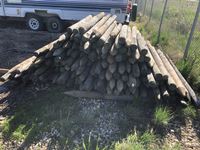 (150) 6 Ft Used Treated Fence Post