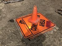 Miscellaneous Road Signs & (3) Pylons