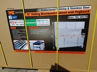    72 Inch Workbench Cabinet with Pegboard