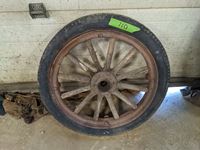    Wooden Spoke Antique Car Tire