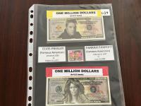 Famous American One Million Dollar Bills 