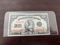 Dominion Of Canada 25 Cent Bill