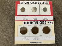 (6) Old British Coins & Special Canadian Coins