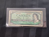    1954 Canadian One Dollar Bill